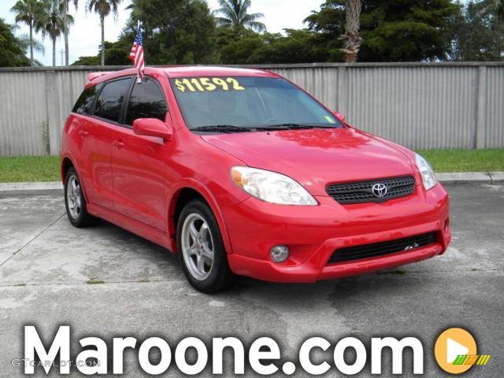 Radiant Red Toyota Matrix