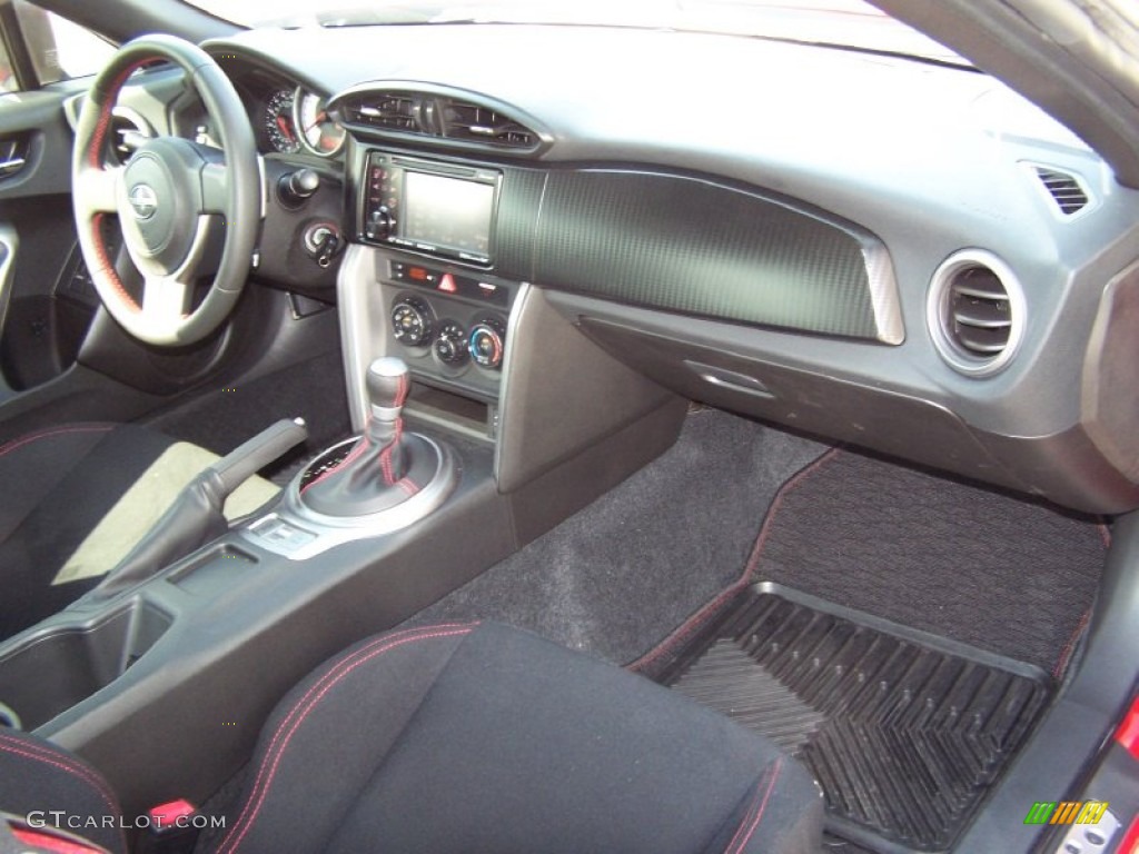 2013 Scion FR-S Sport Coupe Black/Red Accents Dashboard Photo #69559182