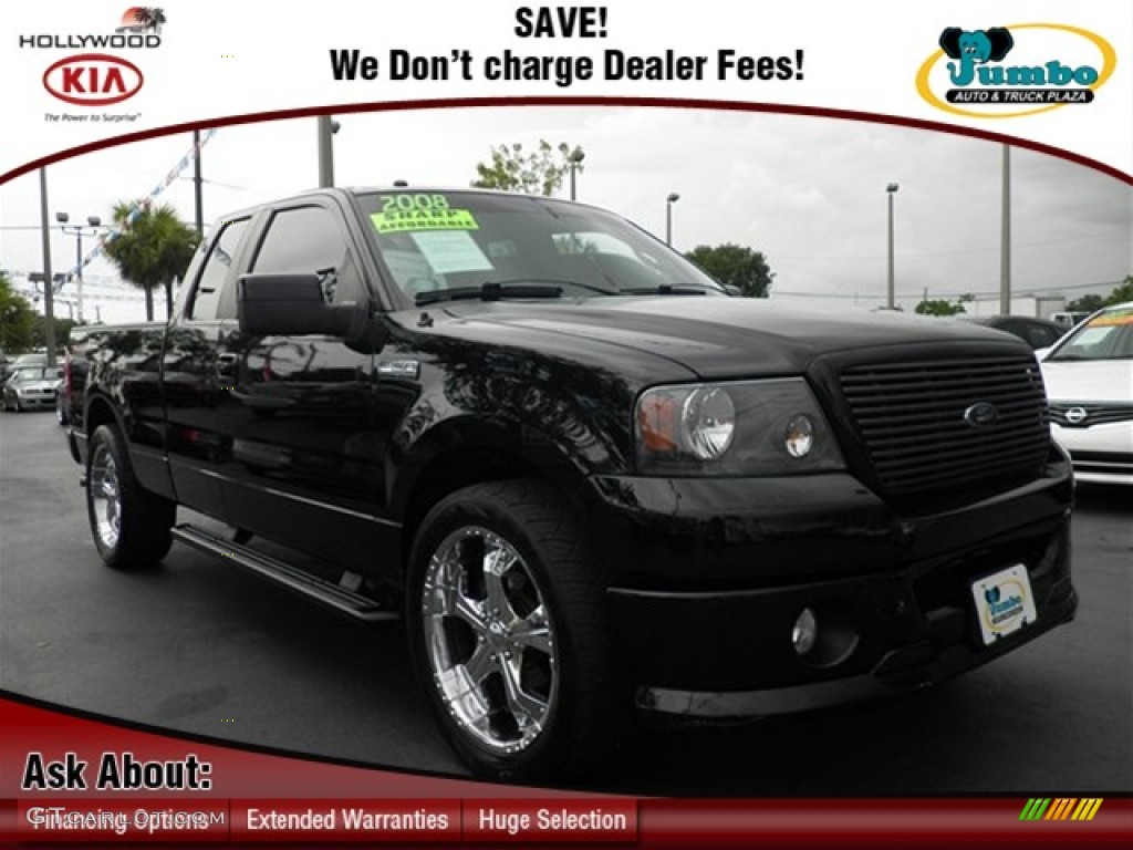 2008 F150 FX2 Sport SuperCab - Black / Black photo #1