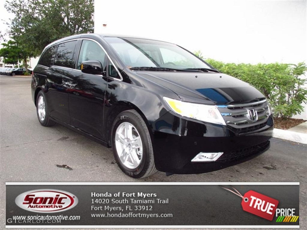 2012 Odyssey Touring - Crystal Black Pearl / Truffle photo #1