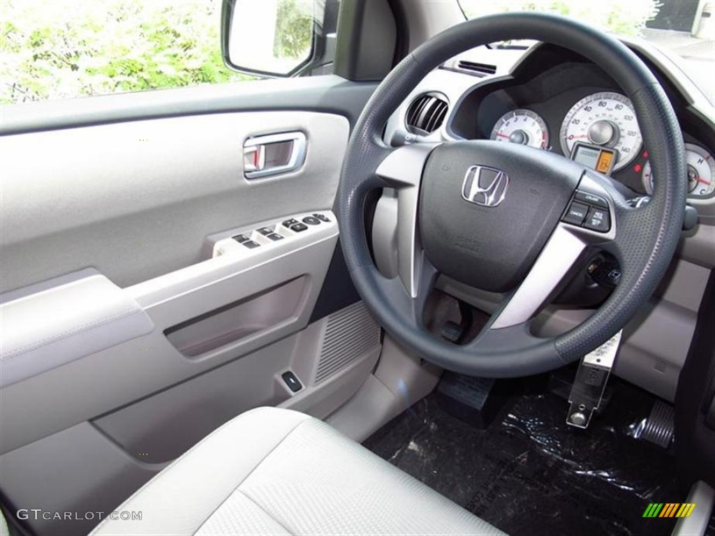 2012 Honda Pilot LX Gray Steering Wheel Photo #69561432