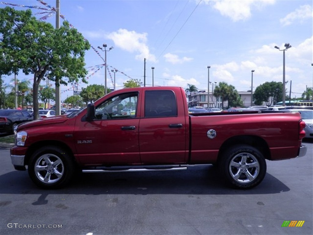 2008 Ram 1500 Big Horn Edition Quad Cab - Inferno Red Crystal Pearl / Medium Slate Gray photo #12