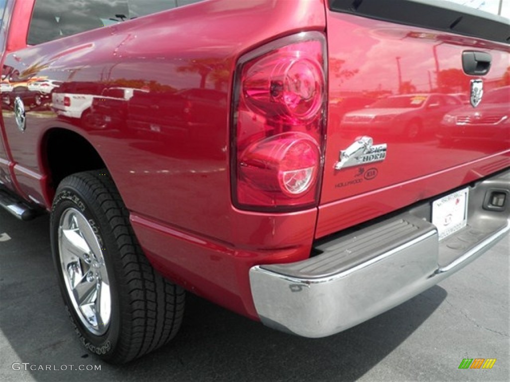 2008 Ram 1500 Big Horn Edition Quad Cab - Inferno Red Crystal Pearl / Medium Slate Gray photo #14