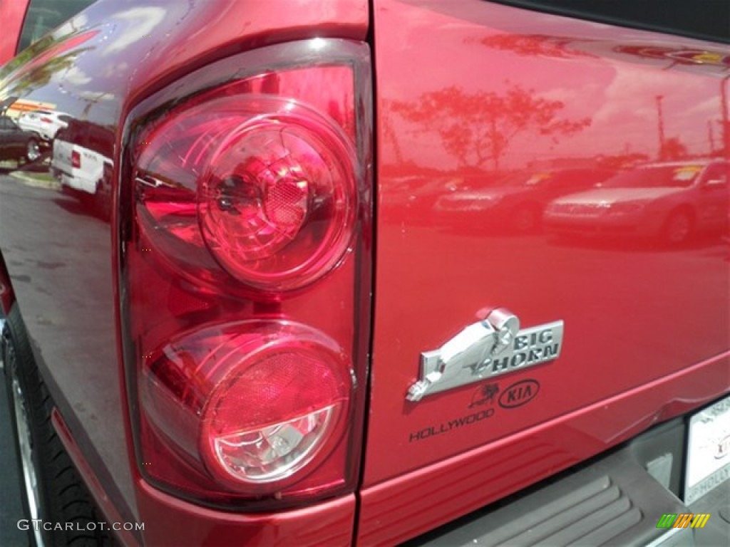 2008 Ram 1500 Big Horn Edition Quad Cab - Inferno Red Crystal Pearl / Medium Slate Gray photo #15