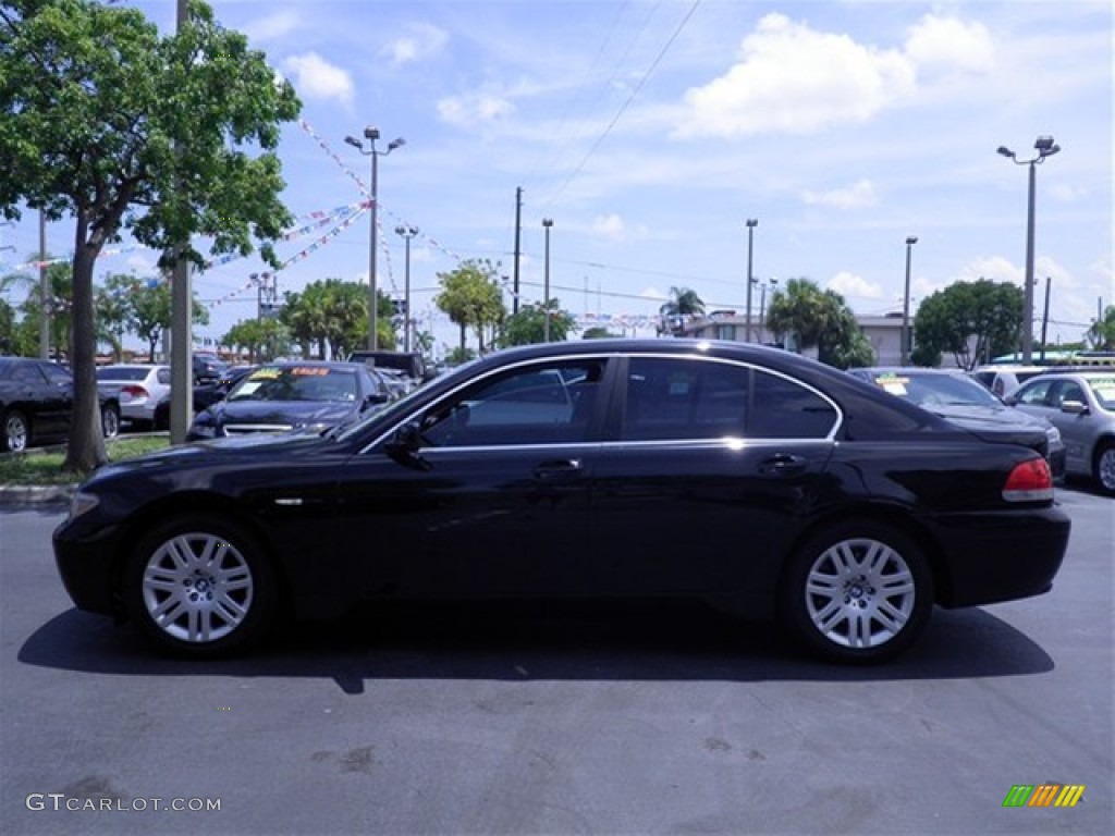 2002 7 Series 745i Sedan - Jet Black / Black photo #13