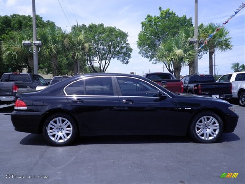 2002 7 Series 745i Sedan - Jet Black / Black photo #24