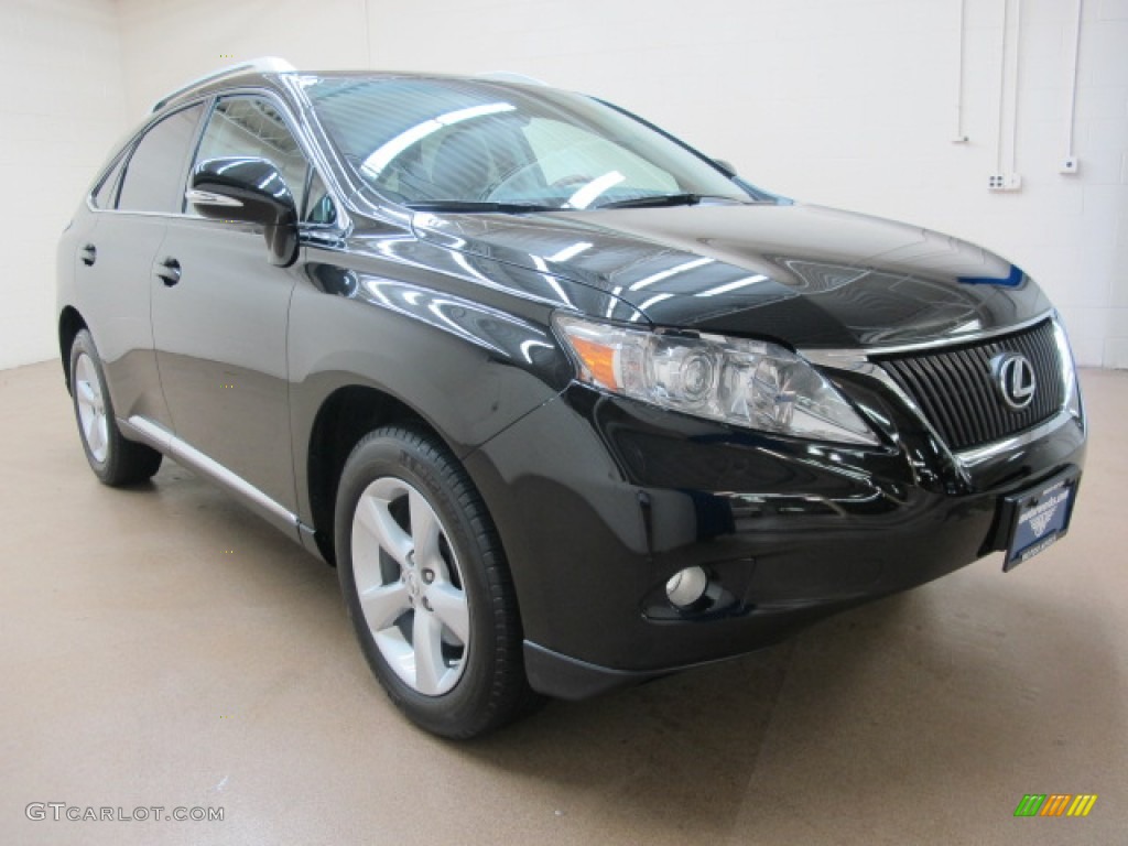 2010 RX 350 AWD - Obsidian Black / Black/Brown Walnut photo #1