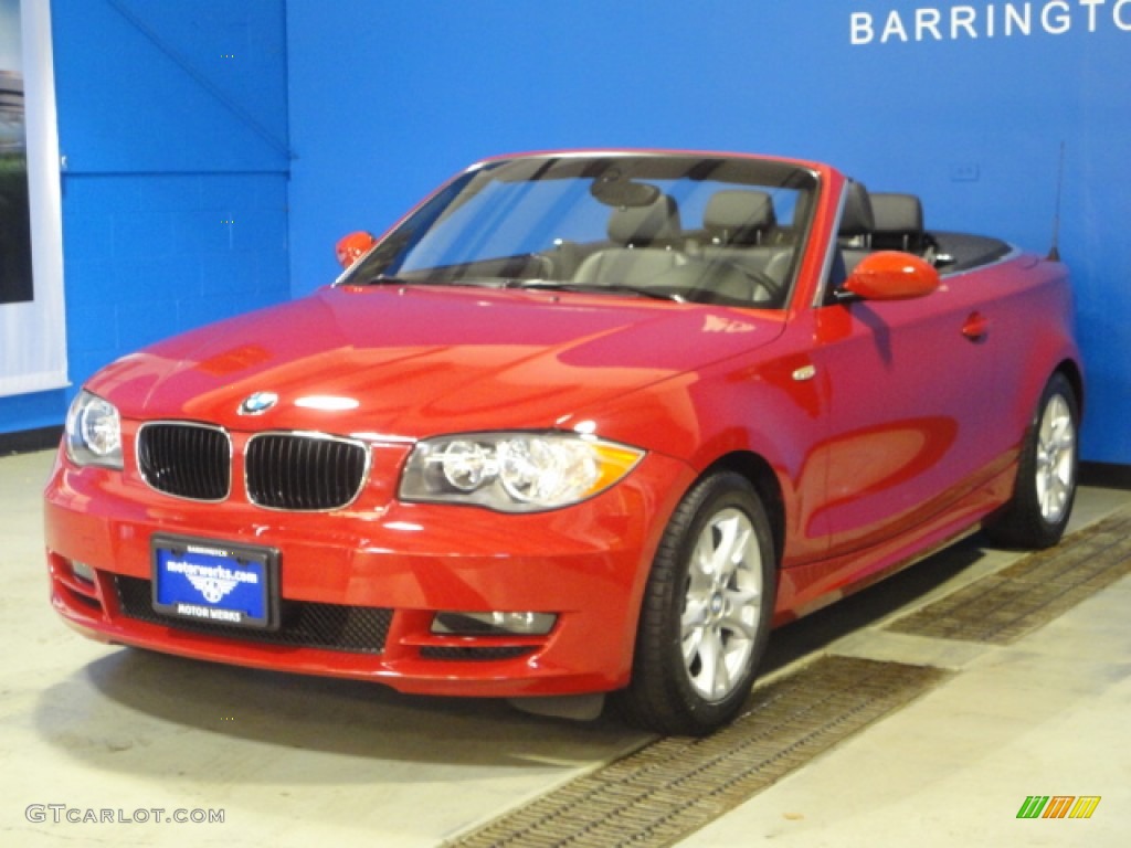 2008 1 Series 128i Convertible - Crimson Red / Black photo #5