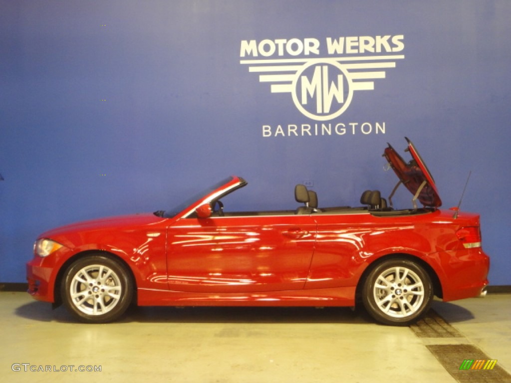 2008 1 Series 128i Convertible - Crimson Red / Black photo #7