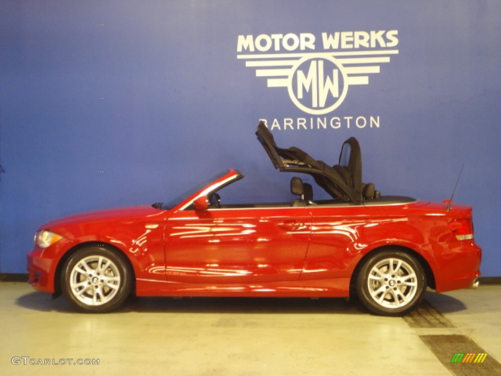 2008 1 Series 128i Convertible - Crimson Red / Black photo #9