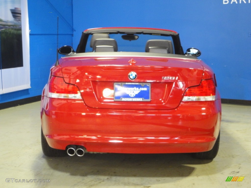 2008 1 Series 128i Convertible - Crimson Red / Black photo #12