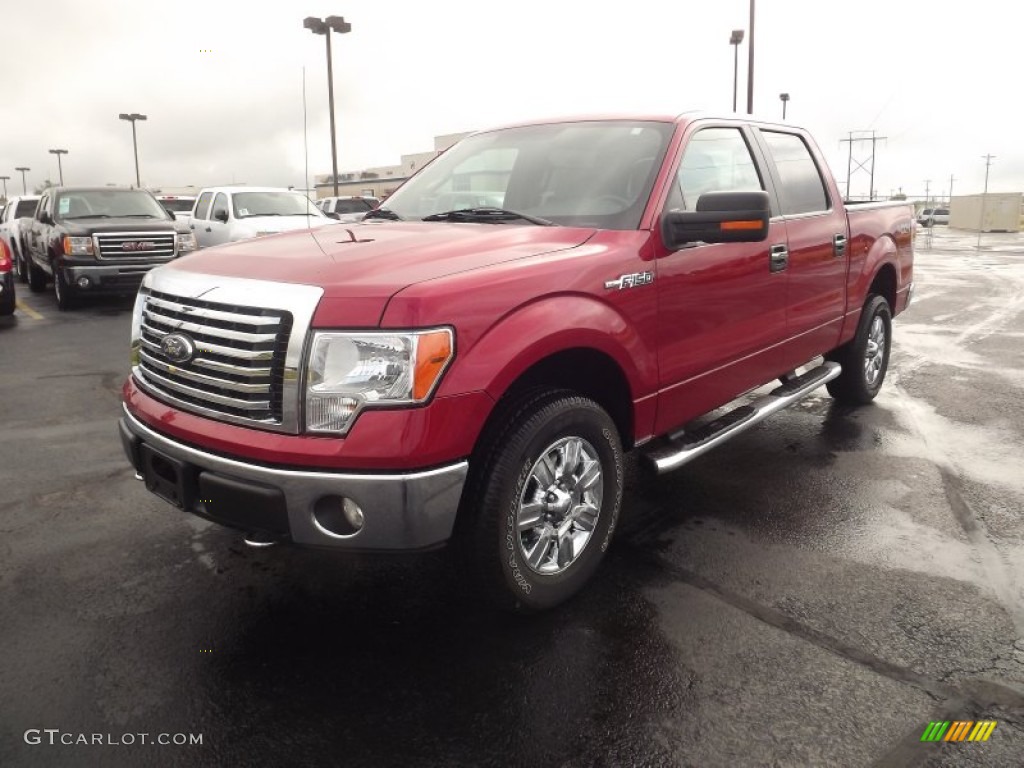 Red Candy Metallic 2010 Ford F150 XLT SuperCrew 4x4 Exterior Photo #69565638