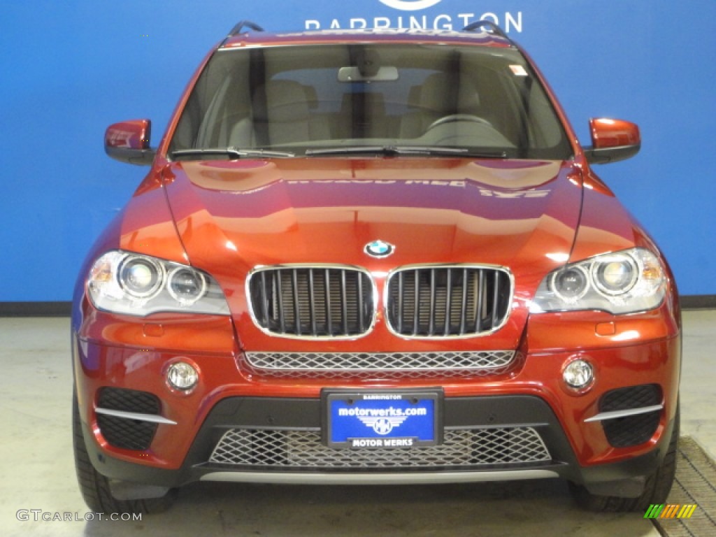 2012 X5 xDrive35i - Vermillion Red Metallic / Black photo #2