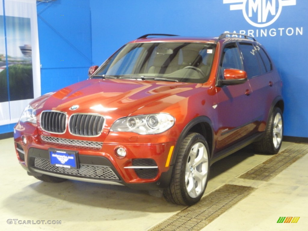 2012 X5 xDrive35i - Vermillion Red Metallic / Black photo #3