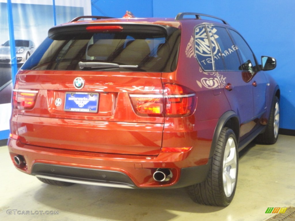 2012 X5 xDrive35i - Vermillion Red Metallic / Black photo #8
