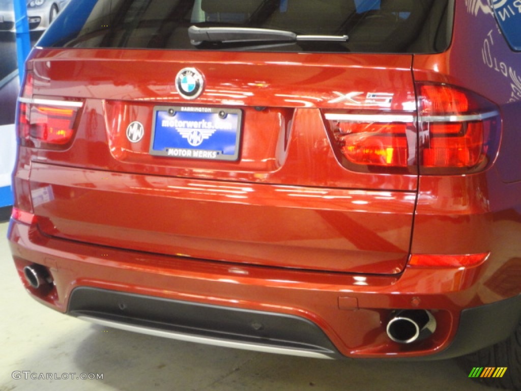 2012 X5 xDrive35i - Vermillion Red Metallic / Black photo #9