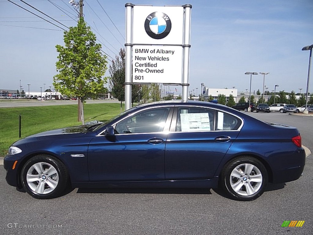 2013 5 Series 528i Sedan - Deep Sea Blue Metallic / Everest Gray photo #1
