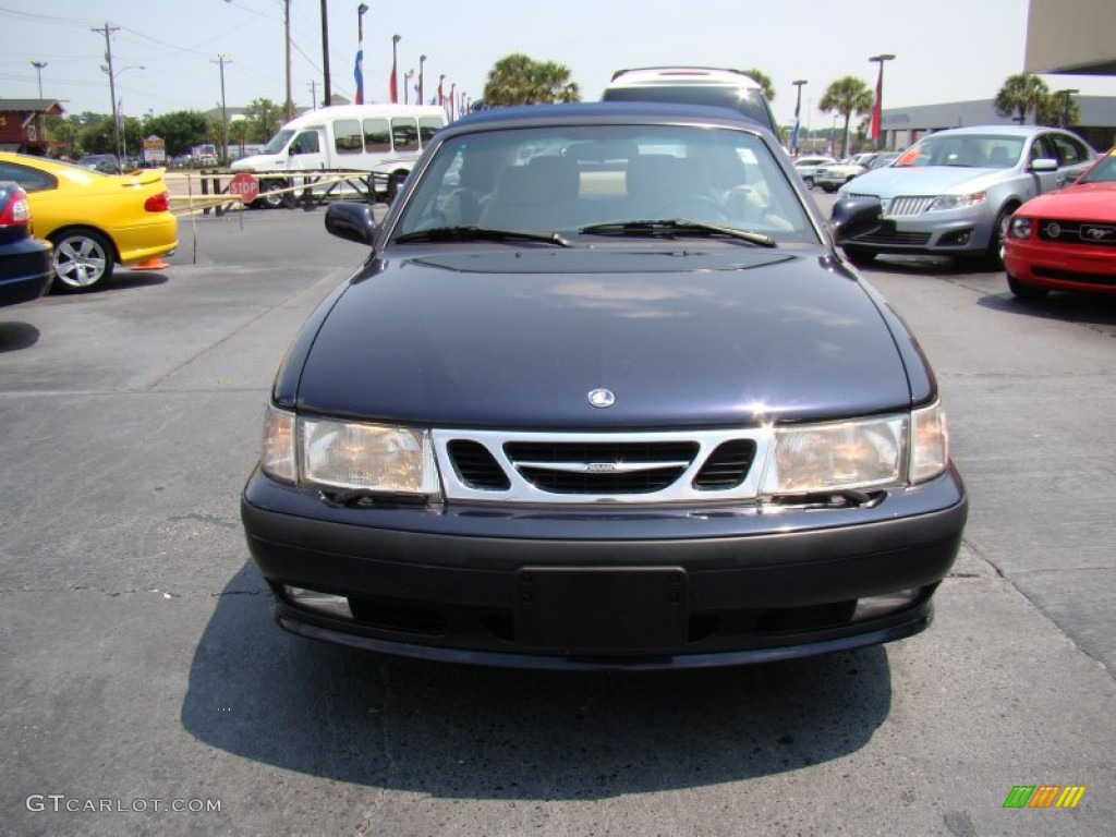 2002 9-3 SE Convertible - Cosmic Blue Metallic / Charcoal Gray photo #3