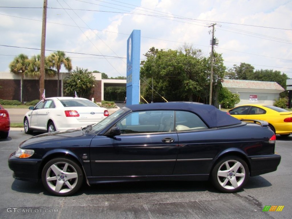 2002 9-3 SE Convertible - Cosmic Blue Metallic / Charcoal Gray photo #5