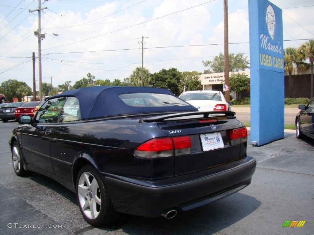 2002 9-3 SE Convertible - Cosmic Blue Metallic / Charcoal Gray photo #6