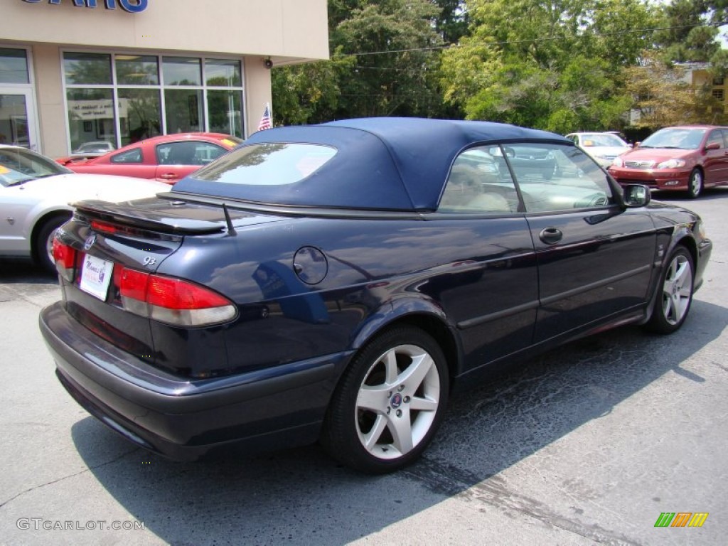 2002 9-3 SE Convertible - Cosmic Blue Metallic / Charcoal Gray photo #8
