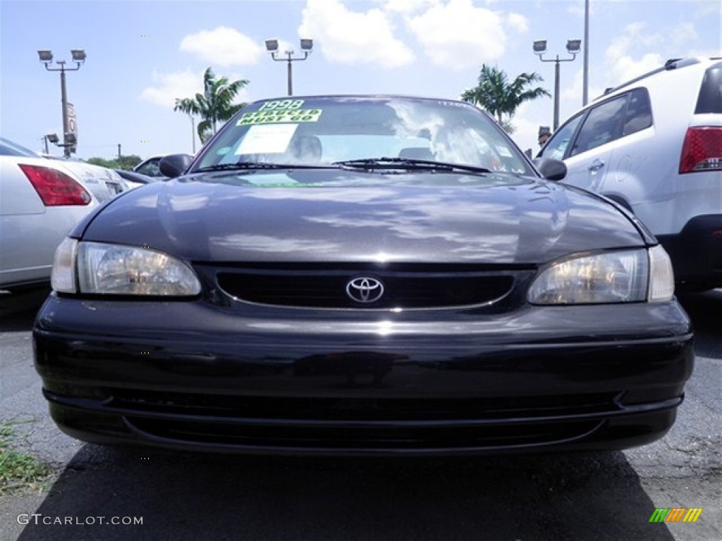 1998 Corolla CE - Satin Black Metallic / Gray photo #4
