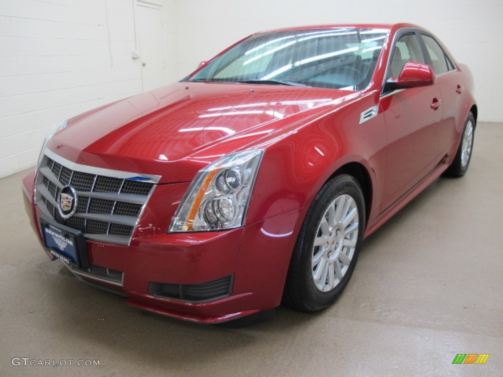 2010 CTS 4 3.0 AWD Sedan - Crystal Red Tintcoat / Ebony photo #4