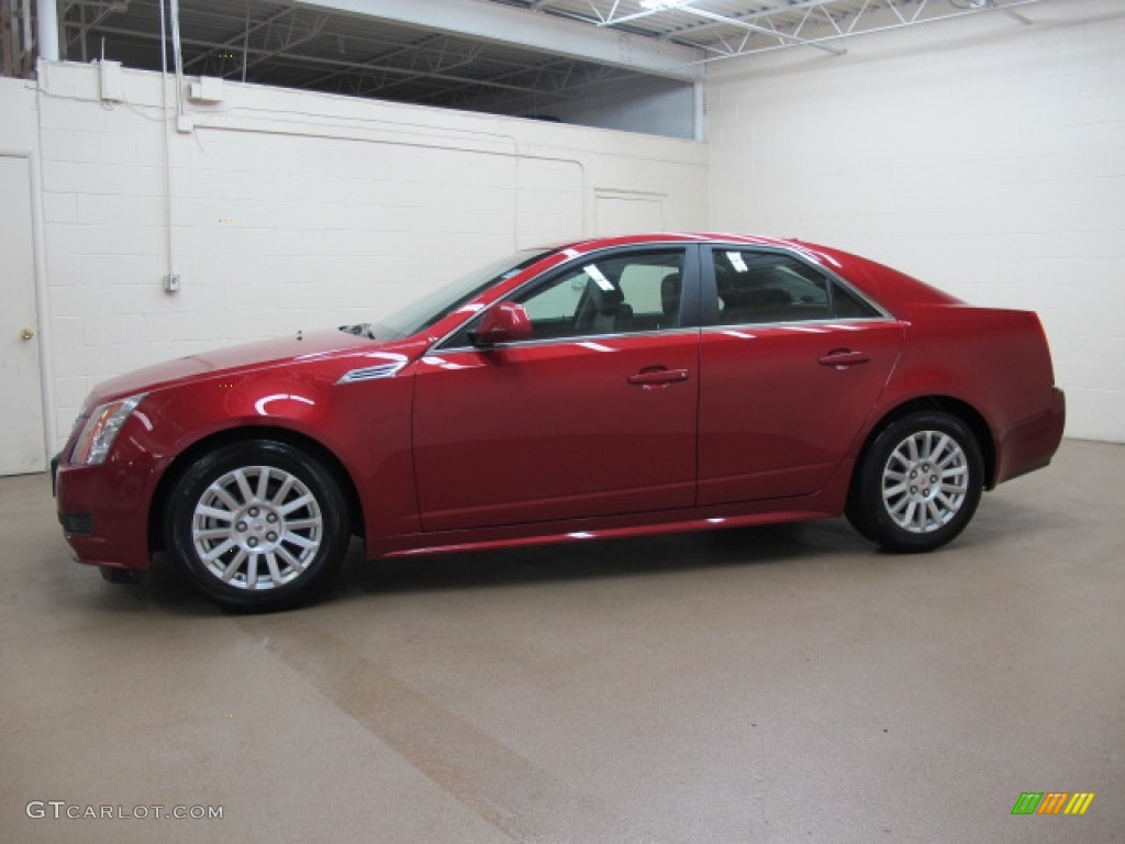 2010 CTS 4 3.0 AWD Sedan - Crystal Red Tintcoat / Ebony photo #5