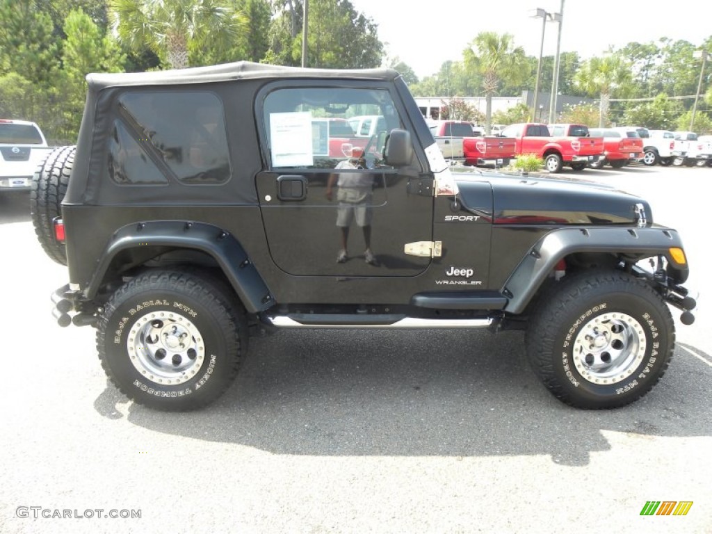 2006 Wrangler Sport 4x4 - Black / Dark Slate Gray photo #9