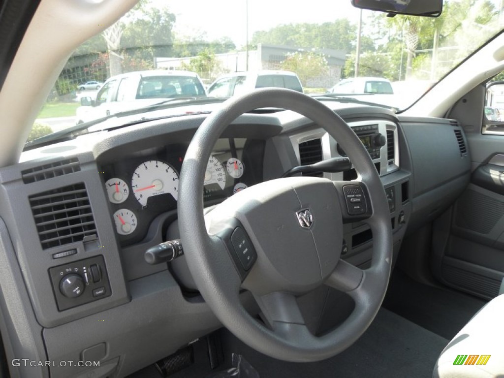 2007 Ram 1500 SLT Quad Cab - Bright White / Medium Slate Gray photo #3