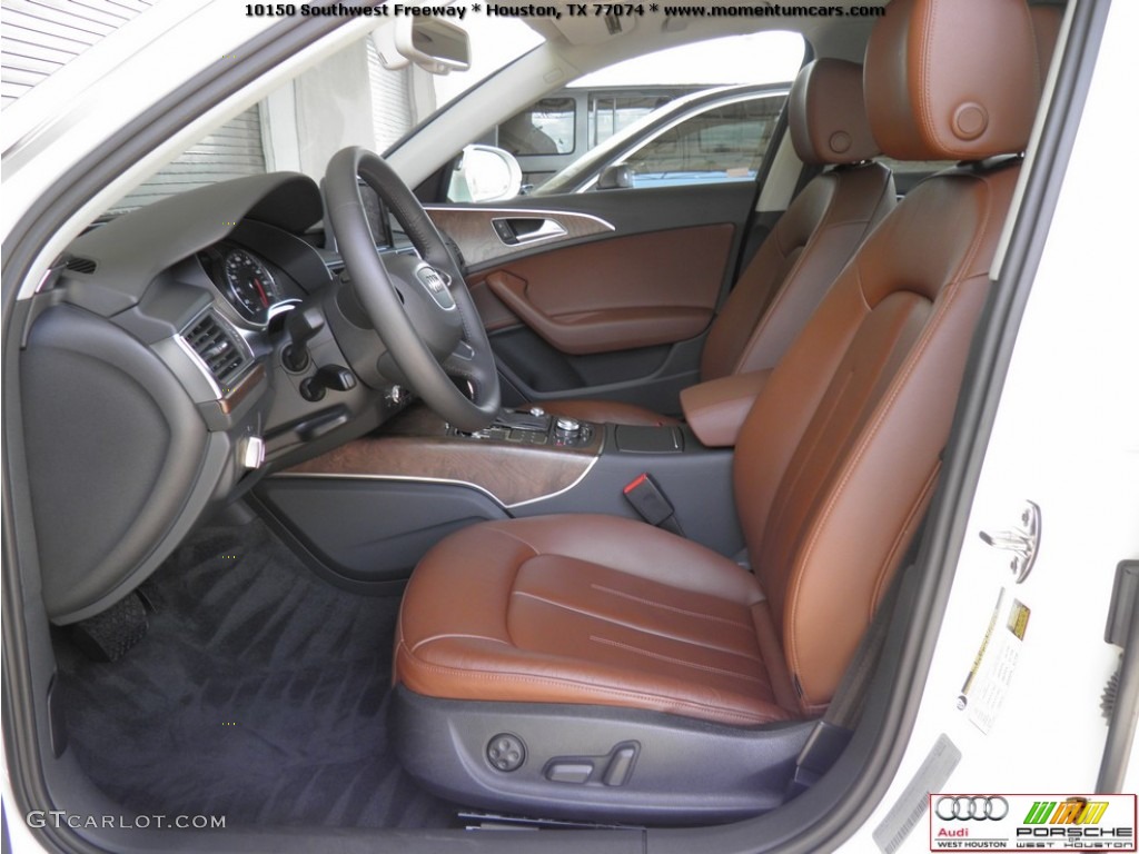 2012 A6 3.0T quattro Sedan - Ibis White / Nougat Brown photo #7