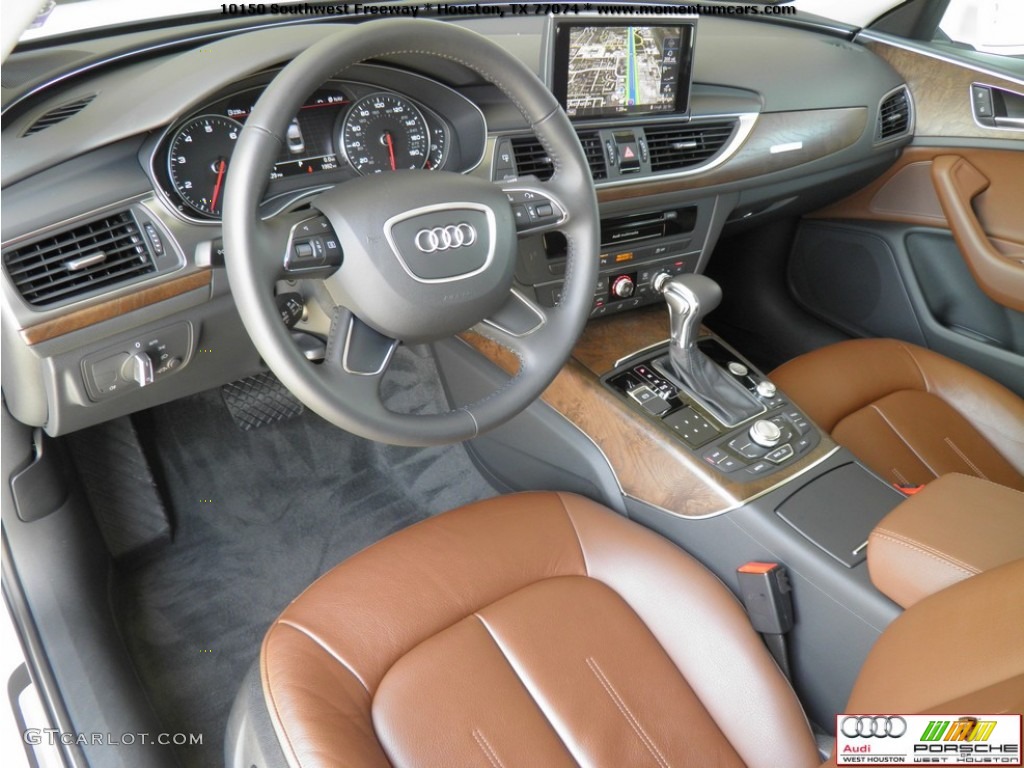 2012 A6 3.0T quattro Sedan - Ibis White / Nougat Brown photo #8