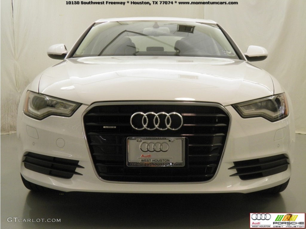 2012 A6 3.0T quattro Sedan - Ibis White / Nougat Brown photo #20