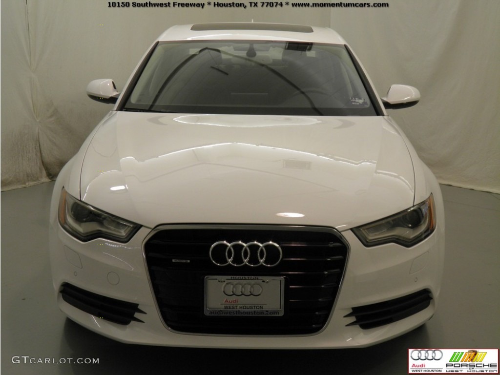 2012 A6 3.0T quattro Sedan - Ibis White / Nougat Brown photo #21