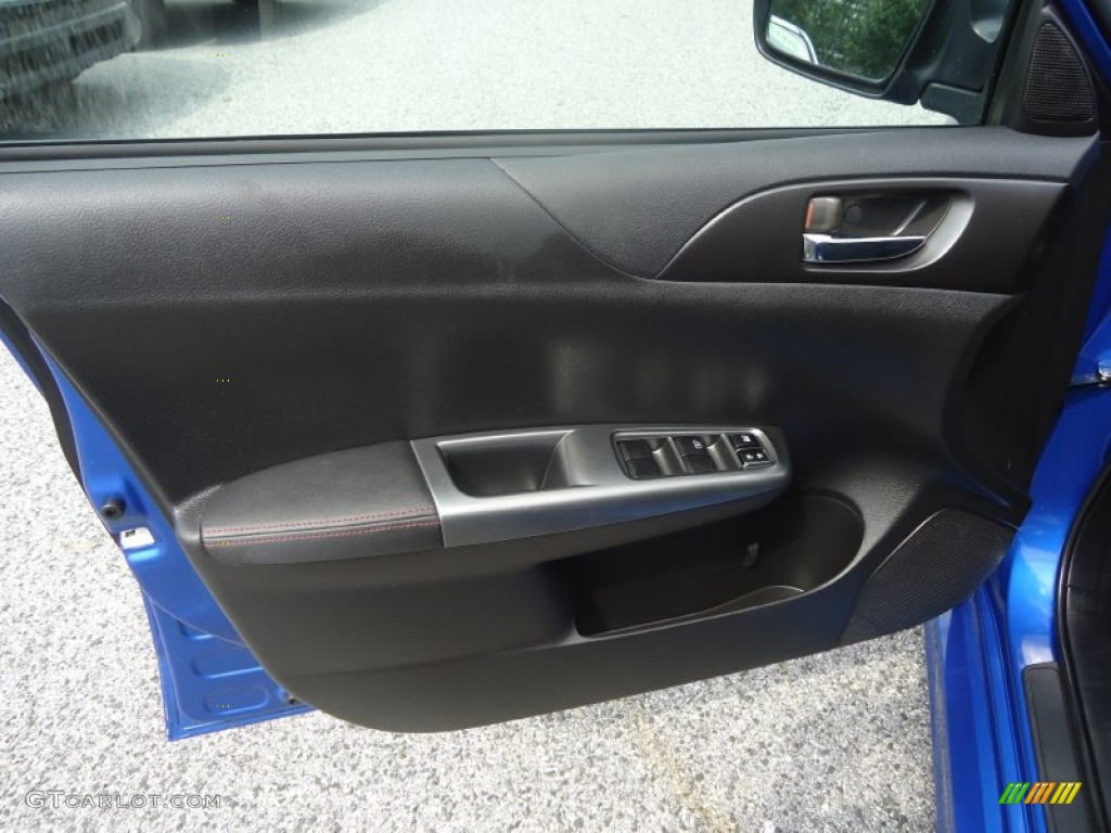2011 Subaru Impreza WRX Sedan Carbon Black Door Panel Photo #69573219