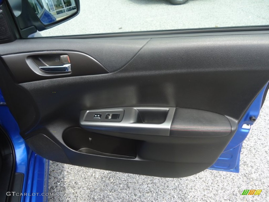 2011 Subaru Impreza WRX Sedan Carbon Black Door Panel Photo #69573225