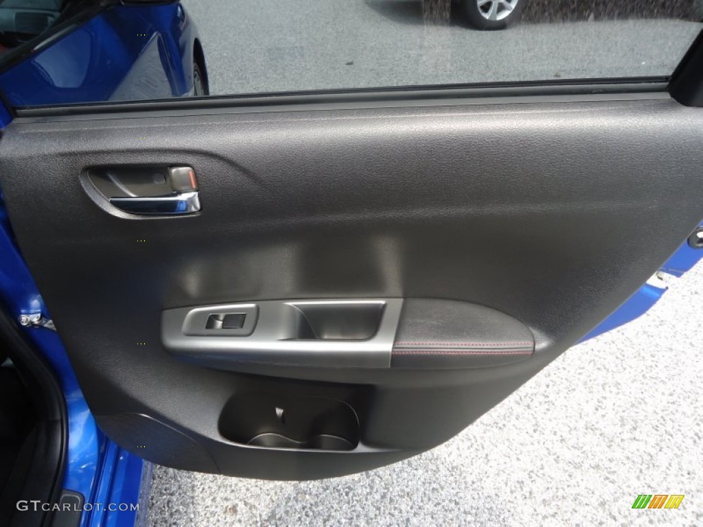 2011 Subaru Impreza WRX Sedan Carbon Black Door Panel Photo #69573237