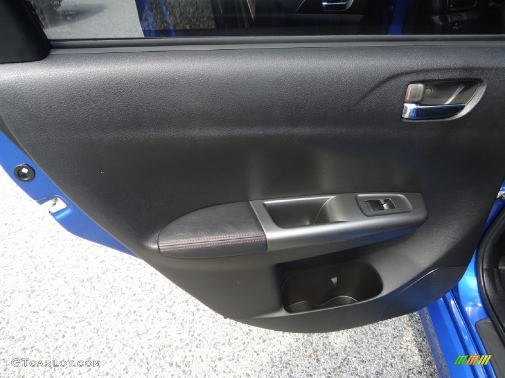 2011 Subaru Impreza WRX Sedan Carbon Black Door Panel Photo #69573255