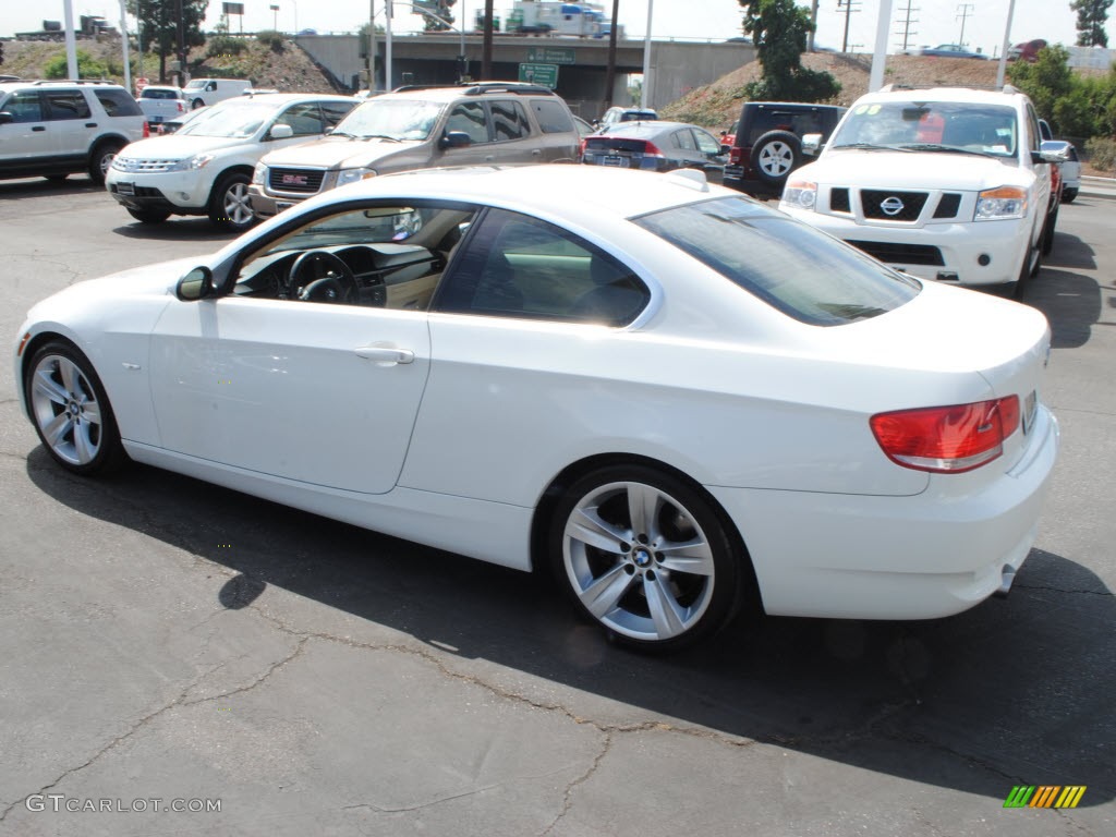 2007 3 Series 335i Coupe - Alpine White / Beige photo #12