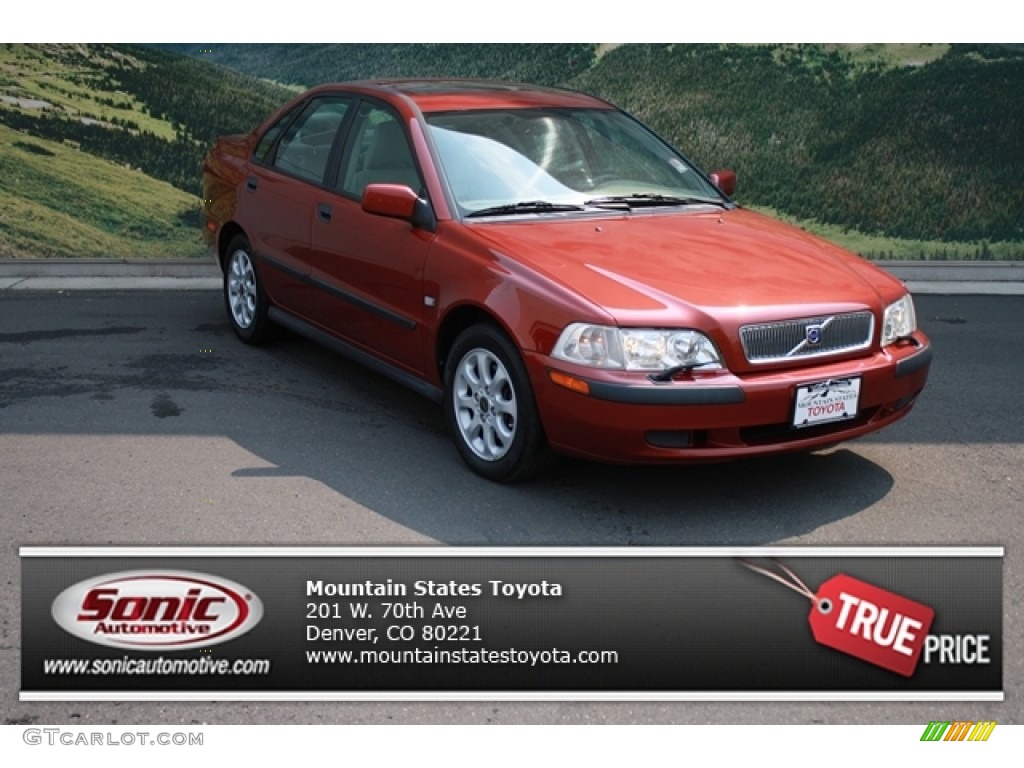 2001 S40 1.9T - Red / Taupe/Light Taupe photo #1