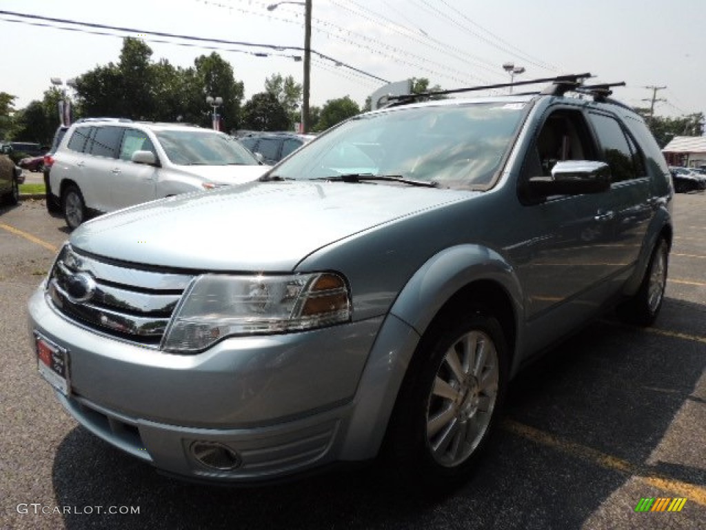 2008 Taurus X Limited AWD - Light Ice Blue Metallic / Camel photo #3
