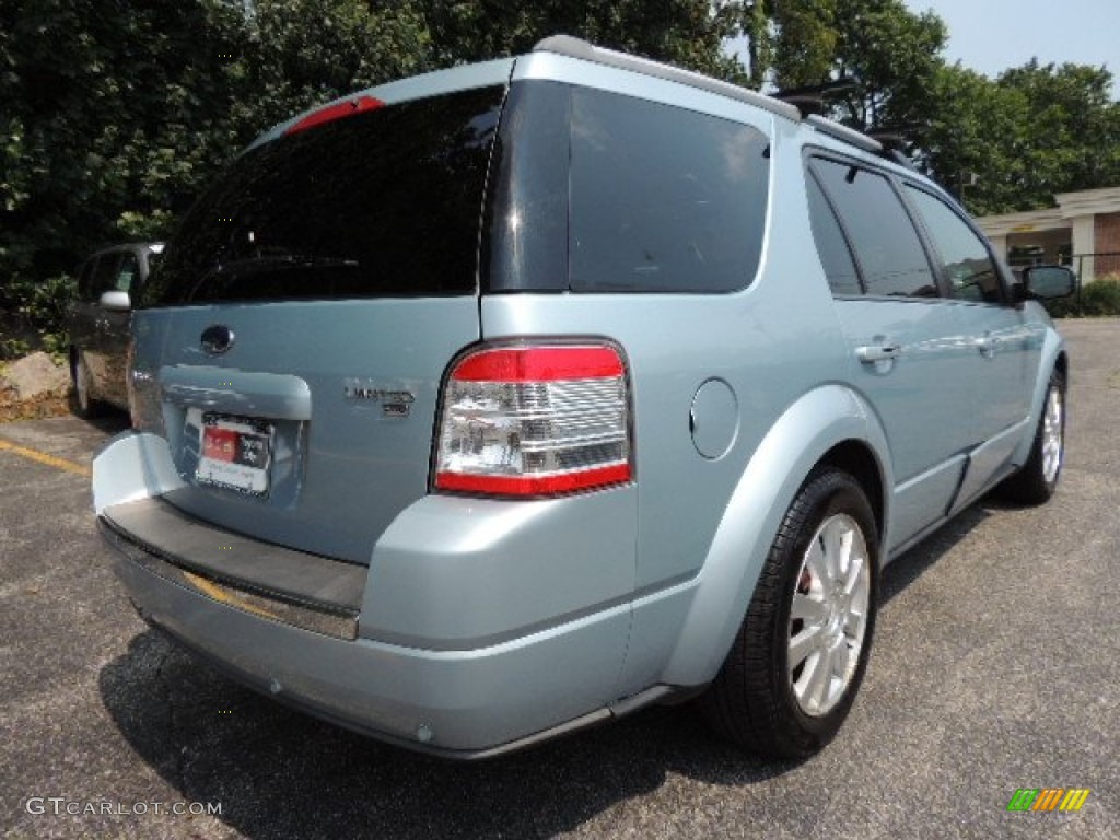 2008 Taurus X Limited AWD - Light Ice Blue Metallic / Camel photo #6
