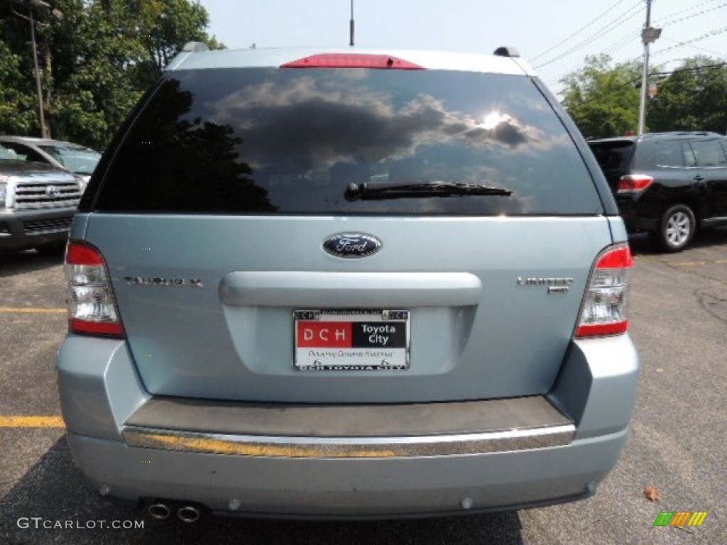 2008 Taurus X Limited AWD - Light Ice Blue Metallic / Camel photo #7