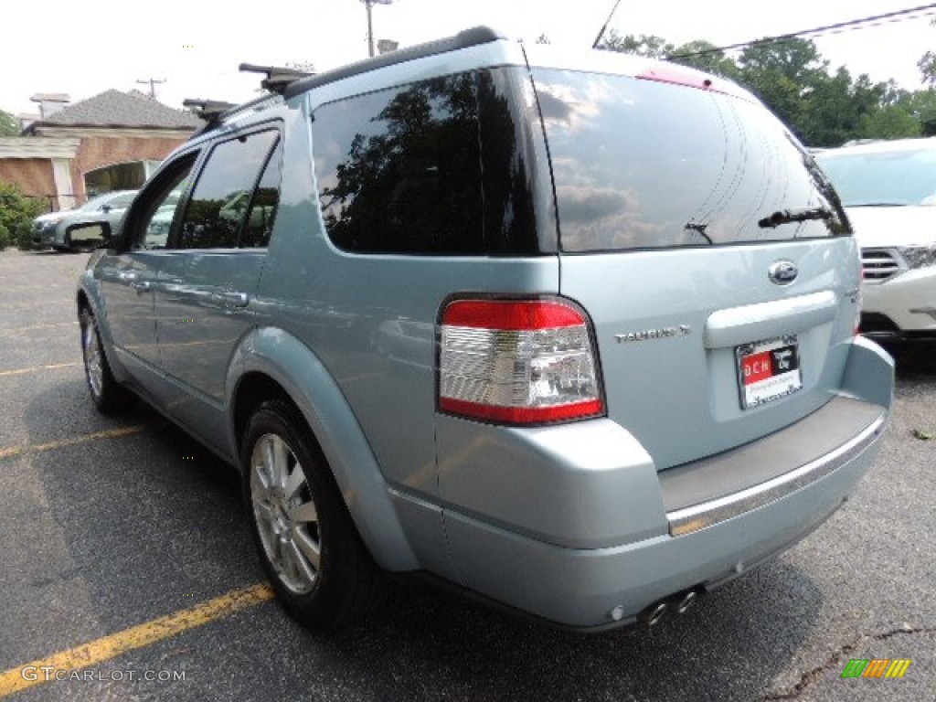 2008 Taurus X Limited AWD - Light Ice Blue Metallic / Camel photo #8