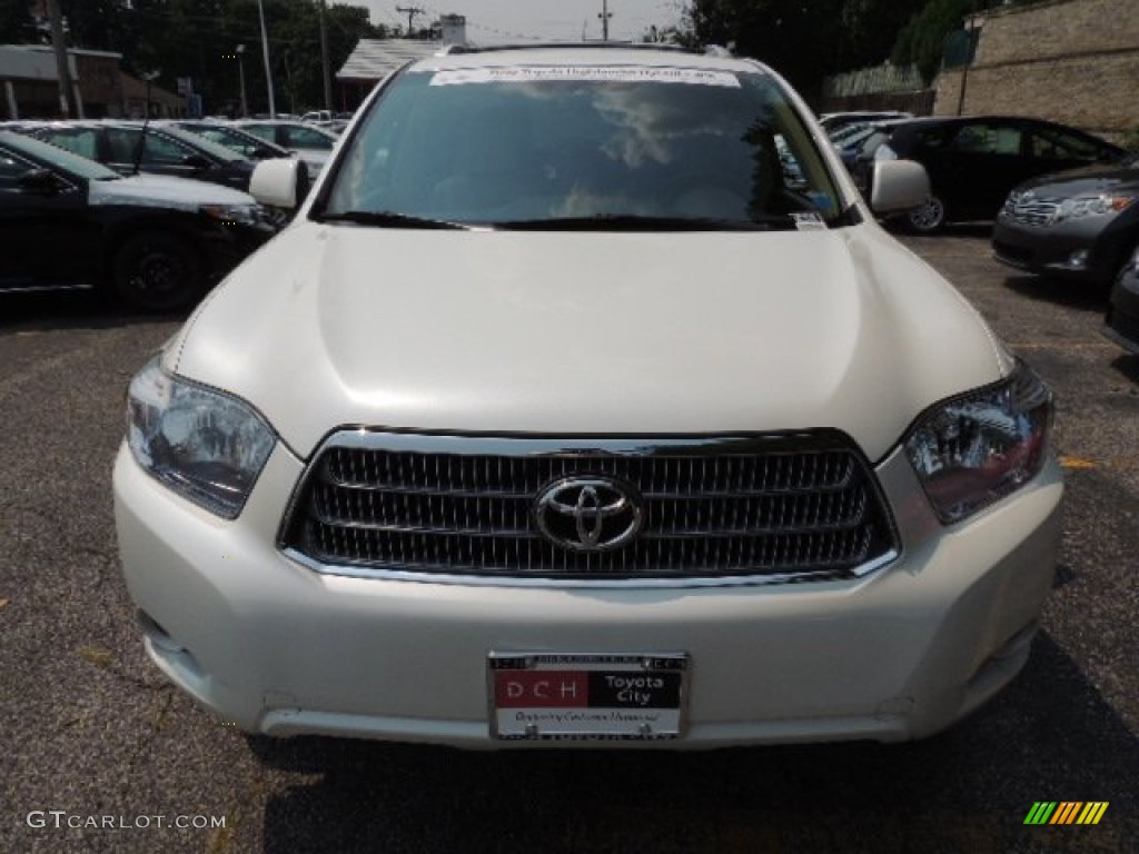 2010 Highlander Hybrid Limited 4WD - Blizzard White Pearl / Sand Beige photo #4