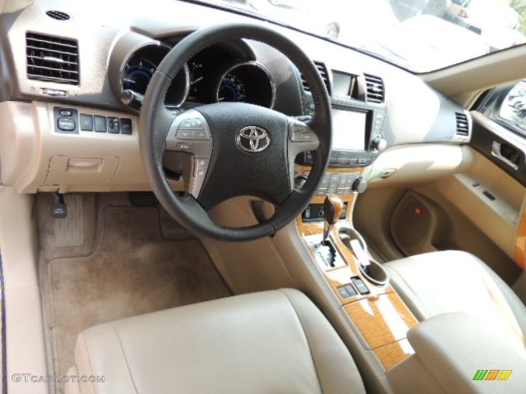 2010 Highlander Hybrid Limited 4WD - Blizzard White Pearl / Sand Beige photo #27