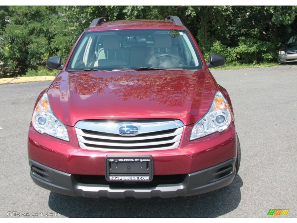 2011 Outback 2.5i Wagon - Ruby Red Pearl / Warm Ivory photo #2