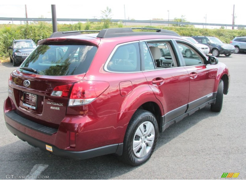 2011 Outback 2.5i Wagon - Ruby Red Pearl / Warm Ivory photo #6