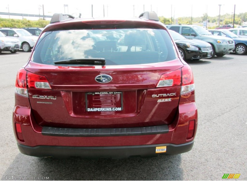 2011 Outback 2.5i Wagon - Ruby Red Pearl / Warm Ivory photo #7