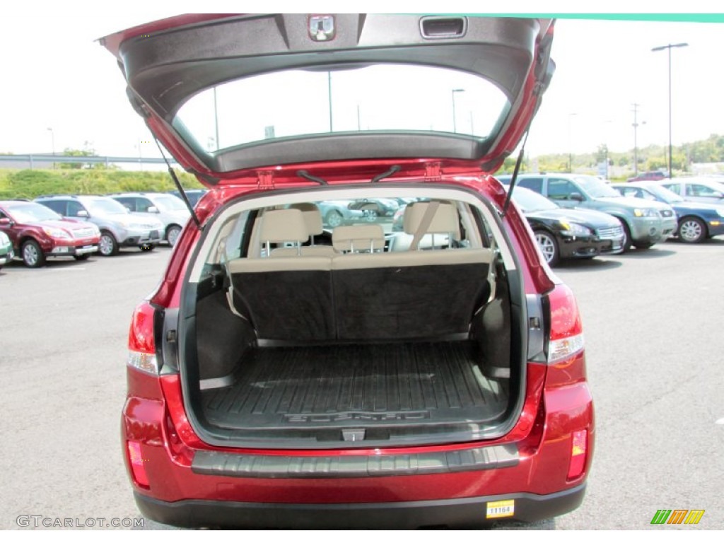 2011 Outback 2.5i Wagon - Ruby Red Pearl / Warm Ivory photo #9